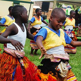 Child Africa children performing during the Anti-Corruption Day